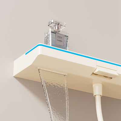 奶白按鍵雙功能極簡花灑